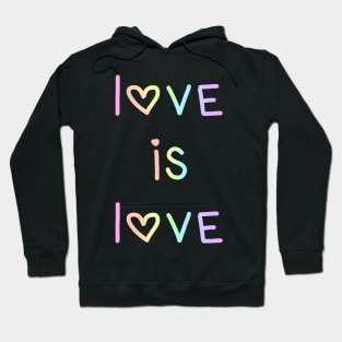 Love Is Love Pastel Rainbow Ombre Hoodie